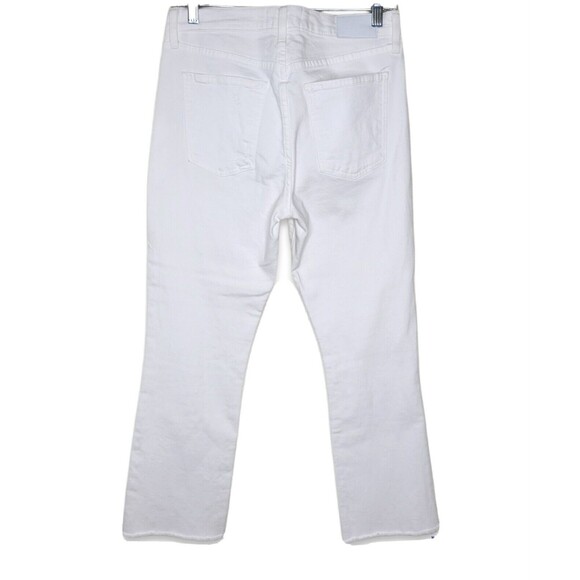 Pistola High Rise Bootcut Raw Hem Jeans White Denim Women's Size 27 distressed - Picture 3 of 13